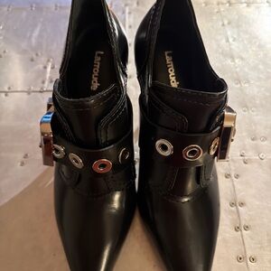 Black Women's Shoes with Silver Accents